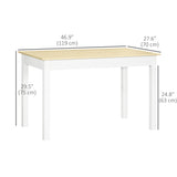 Kitchen Table, Dining Table for 4 to 6 People, 46.9