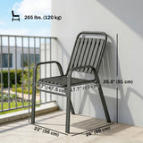 Stackable Outdoor Dining Chairs Set of 2