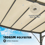 11.5' x 8.2' Outdoor Pergola, Wall Mounted Lean to Pergola with Metal Frame