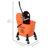 6.9 Gal/26L Mop Bucket, Wheels and Handle