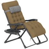 Padded Folding Recliner Chair, Adjustable Backrest