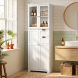Floor Bathroom Storage Cabinet, Tall Bathroom Cabinet with Adjustable Shelves