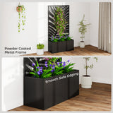 Jardinière en métal avec treillis pour plantes grimpantes