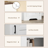 Farmhouse Accent Cabinet with Adjustable Shelf Barn Door Storage Cabinet for Living Room Floor Pantry Cabinet