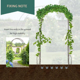 7.5ft Garden Metal Arch Outdoor Walkway Arbor for Decorative Climbing Vine Plants Party Wedding Ceremony Decoration Accessories