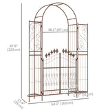 7ft Garden Arch Trellis, Metal Arch