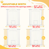 Dog Gate, Walk Through Pet Gate w/ Small Pet Door, 30