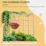 Wood Planter Box with Trellis for Climbing Plants, 43