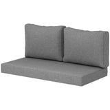 Coussins de Siège Extérieur avec Dossier, Coussins Mobilier Extérieur Causeuse Double Sofa
