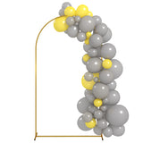 7FT x 4FT Gold Wedding Arch with U-shaped stakes for Birthday Parties