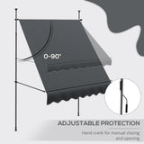 6.5' x 4' Manual Retractable Awning