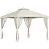 10' x 10' Patio Gazebo Pavilion, 2-Tier Roof Canopy Outdoor