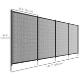 Clôture de piscine 4 panneaux, taille globale 4' x 12'