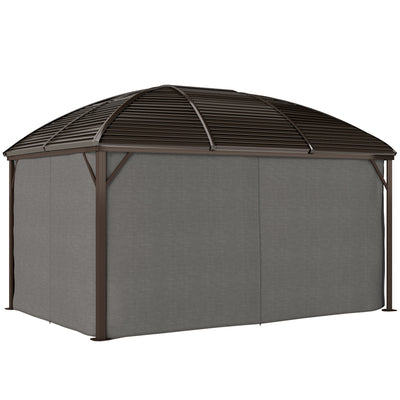 10x13 Hardtop Gazebo Aluminum Outdoor Canopy with Mesh Nettings Curtains