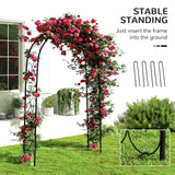 Steel Garden Arch, 7.5' Garden Arbor Trellis for Climbing Plants