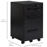 Lockable Vertical File Cabinet with Lock, 3 Drawer Filing Cabinet with Hanging Bars for Letter and A4 Size