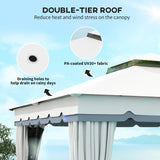 10' x 12' Double Roof Patio Gazebo Canopy