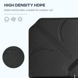 4 Piece Umbrella Base Stand Cantilever Offset Patio Umbrella Weight Plates w/ U Locking, 123 lb Capacity Water or 158 lb Capacity Sand