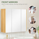 Wall Mounted Medicine Cabinet with Mirror Wall Mirror Cabinet with 3 Doors and Adjustable Storage Shelves