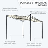 Gazébo portable 10x10, abri solaire en acier pour patio extérieur pour porche