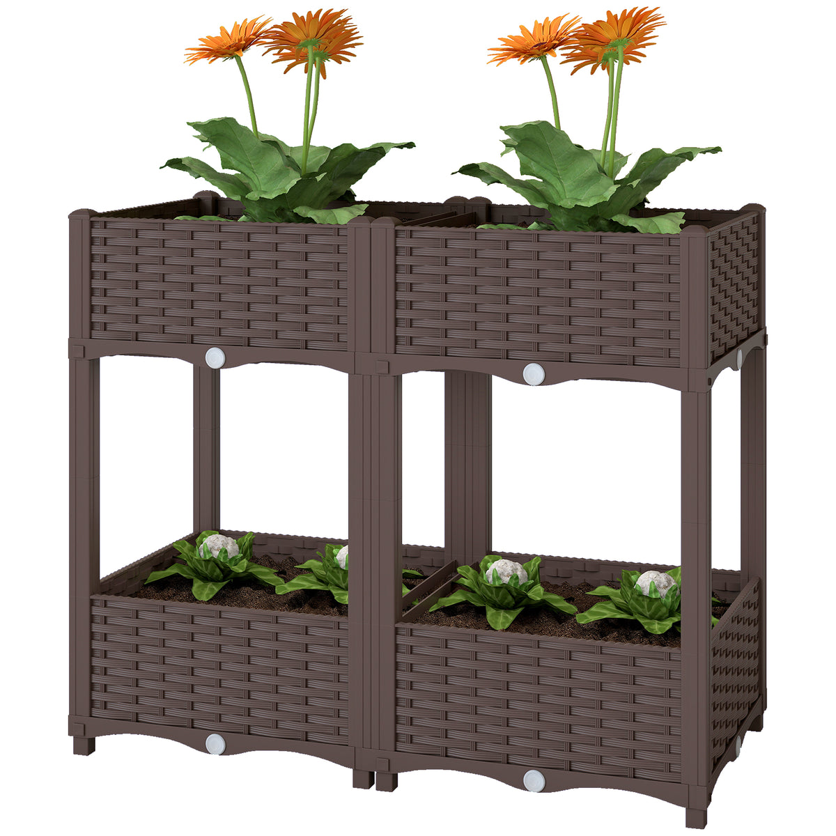 Plastic Raised Garden Bed with Legs