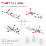 4ft Pre-Lit Optic Fiber Xmas Tree Artificial Spruce Tree Top Star