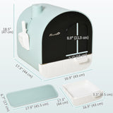 Cat Litter Box with Lid, Removable Tray