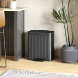 Trash Can, 2 x 5.3 Gallon (2 x 20 L) Garbage Can with Soft-Close Lid