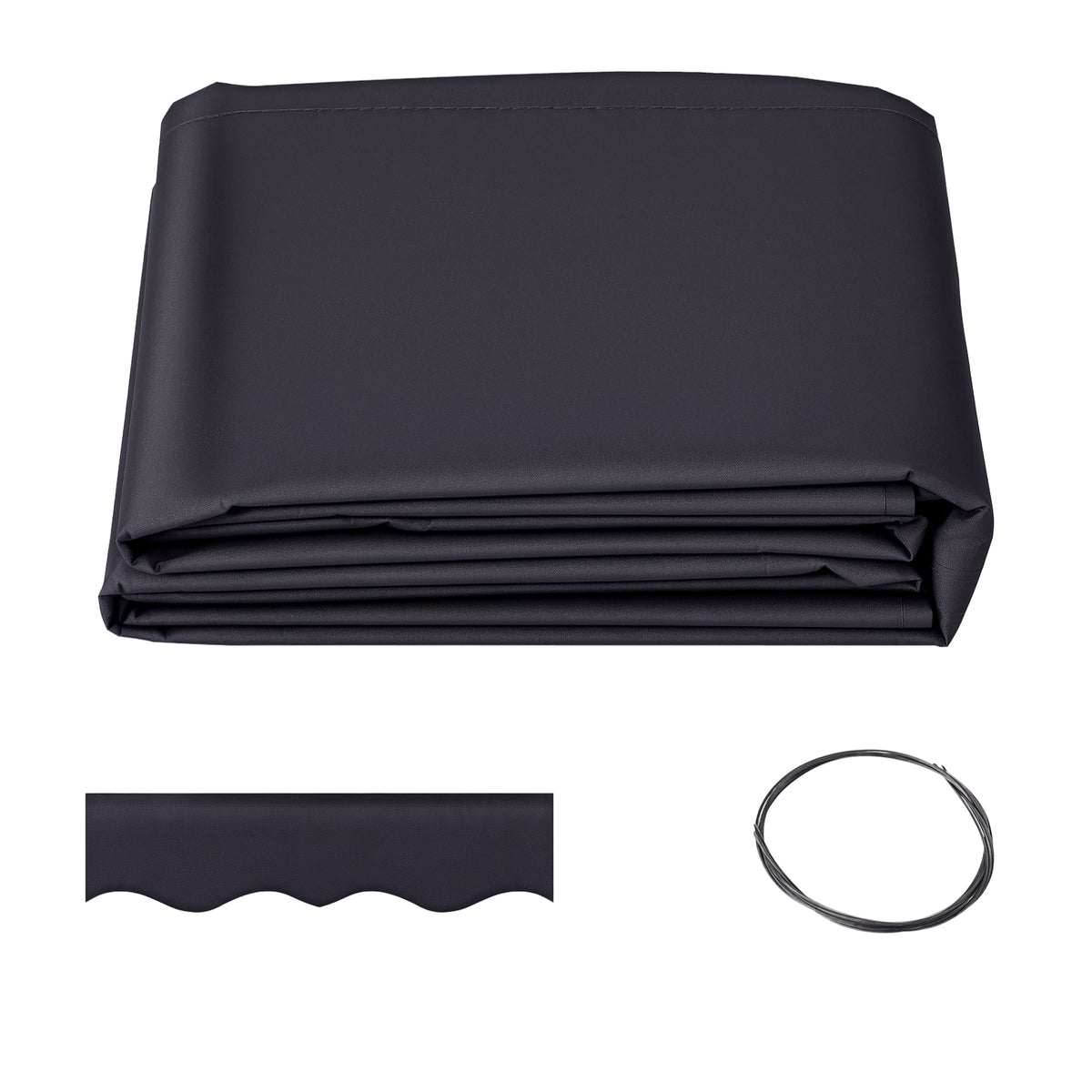 11' x 10' Retractable Awning Fabric Replacement Outdoor Sunshade Canopy Awning Cover