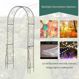 7.5ft Garden Metal Arch Outdoor Walkway Arbor for Decorative Climbing Vine Plants Party Wedding Ceremony Decoration Accessories