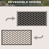 Reversible Outdoor RV Rug, 9' x 18' Patio Floor Mat