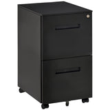 File Cabinet, Vertical Filing Cabinet with Adjustable Partition for A4 Letter Size, Lockable for Office