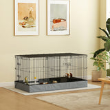 Guinea Pig Cage with Removable Top, 2 Separate Area