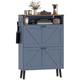 Shoe Storage Cabinet with 2 Flip Drawers, Holds Up to 16 Pairs