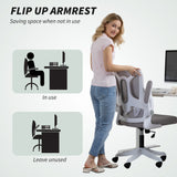 Ergonomic Office Chair, Swivel Desk Chair with Adjustable Lumbar Support and Height, Wheels