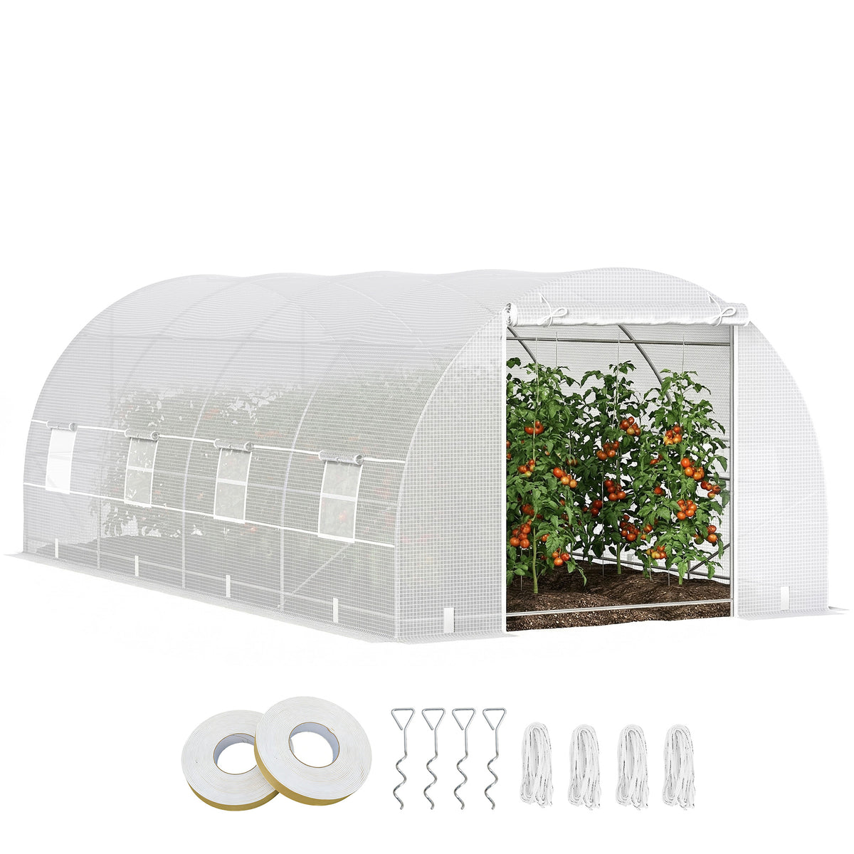 20x10x7ft Heavy Duty Tunnel Walk-in Greenhouse Outdoor Backyard Seed Plant Vegetables Grow Warm House