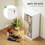 3 Drawer Filing Cabinet, Farmhouse File Cabinet with Lock, Adjustable Hanging Rails for A4 Letter Size Files