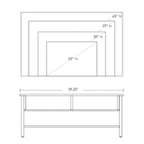 Industrial TV Stand, TV Console Table for TV up to 45'' Flat Screen