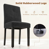 Modern Dining Chairs Set of 4, Kitchen Chairs with Rubberwood Legs and Padded Seat