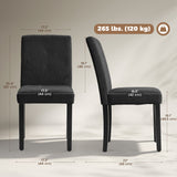 Modern Dining Chairs Set of 4, Kitchen Chairs with Rubberwood Legs and Padded Seat