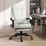 7-Point Vibrating Massage Chair, Reclining Office Chair with Footrest, Adjustable Height