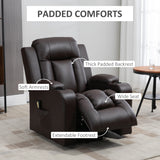 Electric Power Lift Chair, PU Leather Recliner Sofa with Footrest
