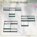 Steel Raised Garden Bed, Set of 5 Large Box Planters for Outdoor Plants Vegetables Flowers Herbs