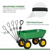Garden Dump Cart Heavy Duty 440lbs Wagon with Steel Frame and 1