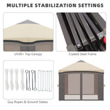 10' x 10' Pop Up Canopy with Netting, Foldable Tents for Parties, Height Adjustable, with Storage Bag