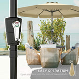 Parasol de patio 10 pi avec bouton-poussoir d'inclinaison et manivelle