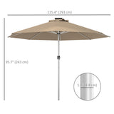 LED Patio Umbrella, Lighted Deck Umbrella with 4 Lighting Modes