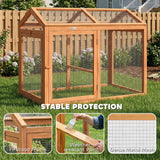 Wooden Chicken Run, Combinable Hen House Rabbit Hutch for Backyard