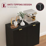 Modern Kitchen Storage Cabinet, Sideboard Buffet Cabinet with Adjustable Shelves and Metal Legs for Kitchen
