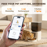 Automatic Cat Feeder with Camera, 2.4G WiFi, APP Control 8L Pet Feeder 1-10 Meals with 2-Way Audio